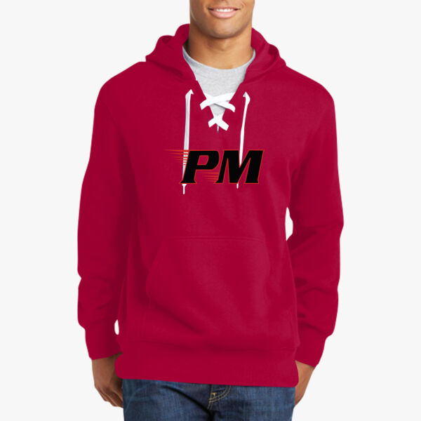 Lace Up Pullover Hooded Sweatshirt Thumbnail